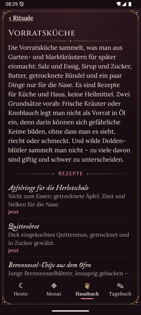 Vorratsküche mit Rezepten